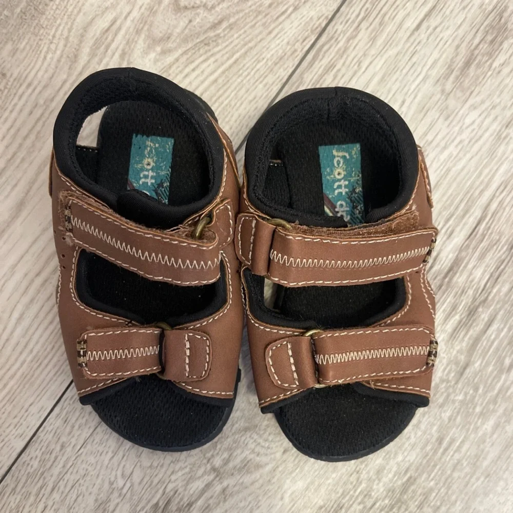 Scott David Boys Size 6 Infant/toddler Brown Sandals